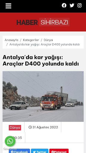 Android application Haber Sihirbazı screenshort