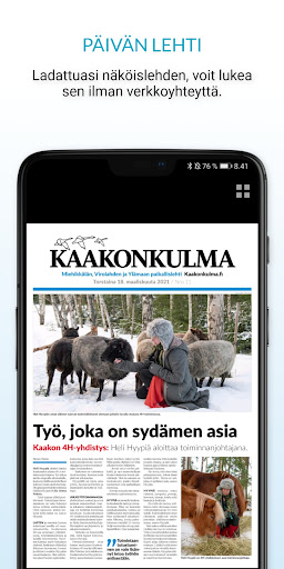 Kaakonkulma, päivän lehti Screen 3