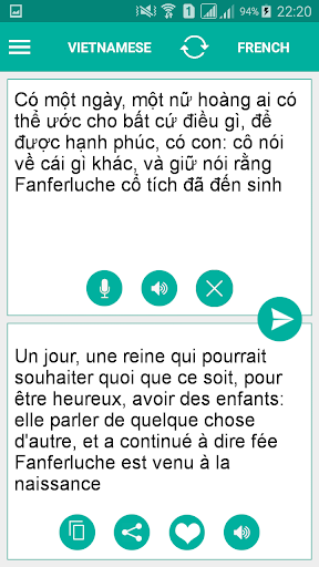 Vietnamese French Translator Screen 2