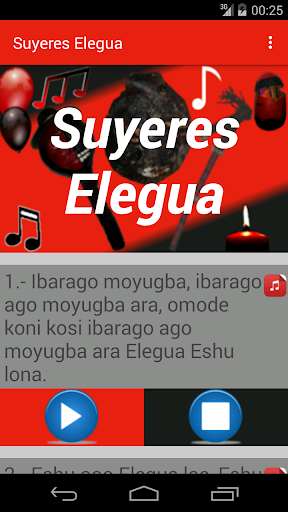 Android application Suyeres Eleggua. screenshort