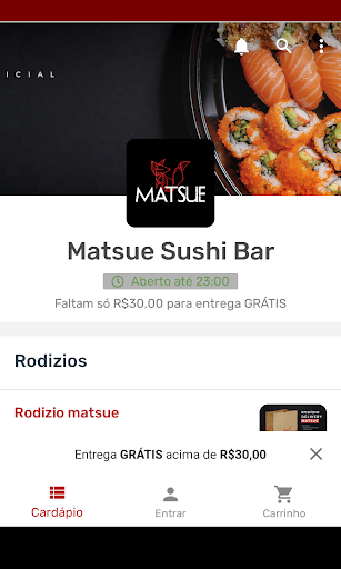 Android application Matsue Sushi Bar screenshort