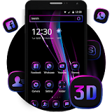 3d tidy business purple black shiny theme icon