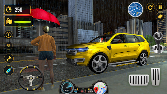 Taxi auto conducteur 3d