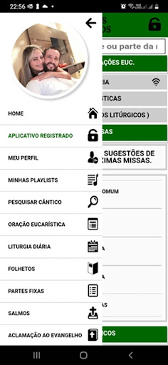Android application Cânticos Litúrgicos screenshort