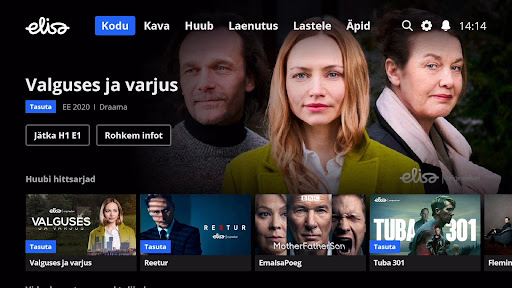 Android application Elisa Elamus (Android TV) screenshort