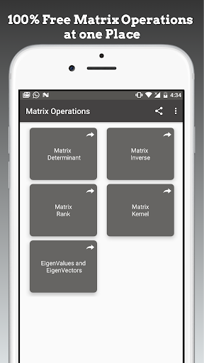 Screenshot of Matrix Operations Calculator