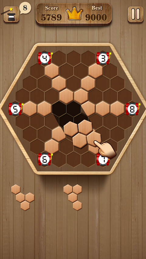 Wooden Hexagon Fit: Hexa Blockのおすすめ画像1
