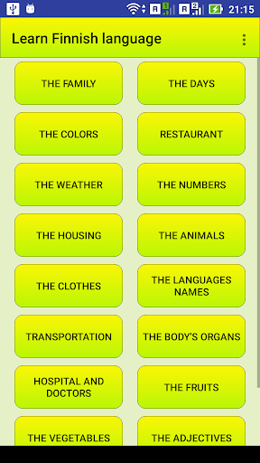 Android application Learn Finnish language screenshort