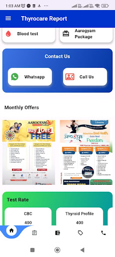 Android application Aarogyam screenshort