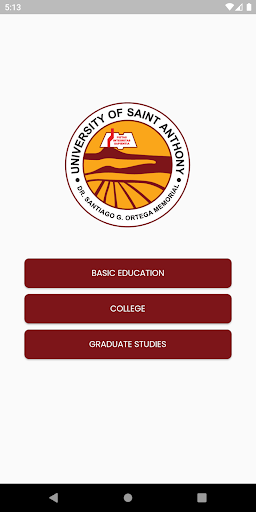 Android application University of Saint Anthony screenshort