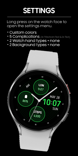 JHW Analog 5 PRO: Watch face Screen 3