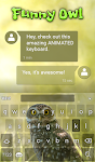 screenshot of Funny Owl Keyboard & Wallpaper