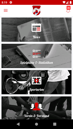 Android application Sportfreunde Bühlerzell screenshort