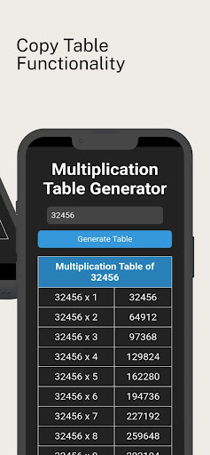 Multiplication Table Generator Screen 3