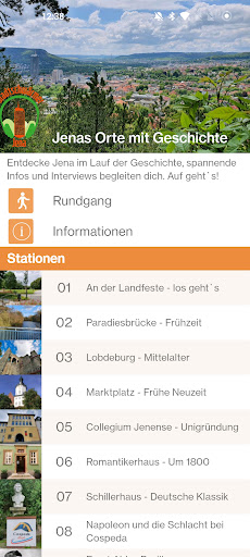 Android application Jena - Historische Orte screenshort