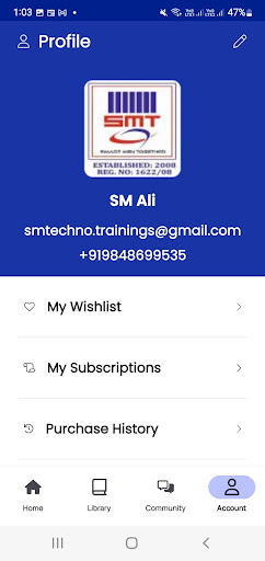 SM Techno Training Services Screen 2