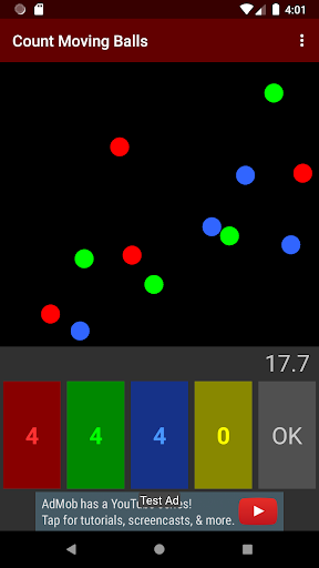 Android application Count Moving Balls screenshort