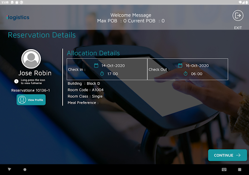 iLogistics Check-in Screen 3