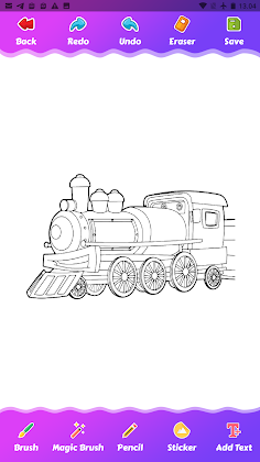 Coloring Fast Train - Screenshot 3