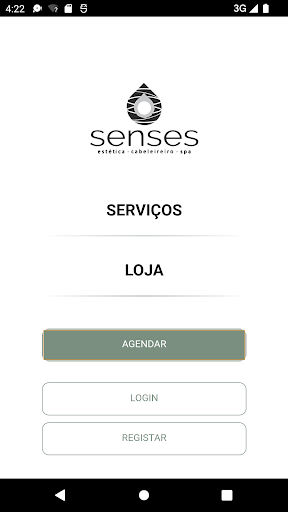Android application Senses Day Spa screenshort