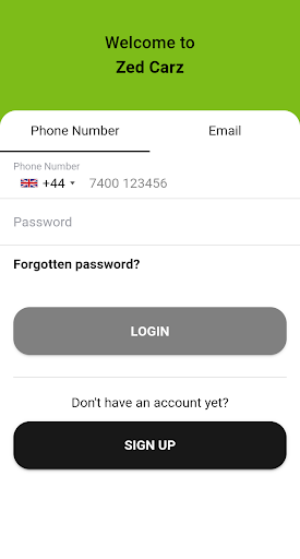 Android application Zedcarz: Private Hire screenshort