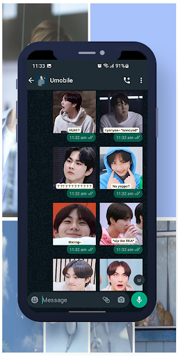 Android application Jungwon Enhypen WASticker screenshort
