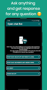Open Chat bot,Chat AI No login