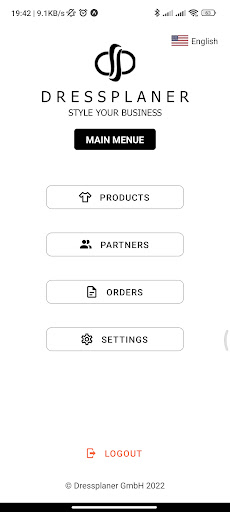 DRESSPLANER Admin Screen 2