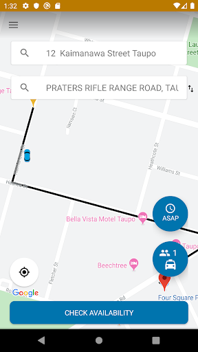 Android application Great Lake Taxis screenshort