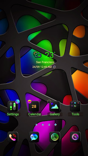 Android application Abstract RainbowWave-Wallpaper screenshort
