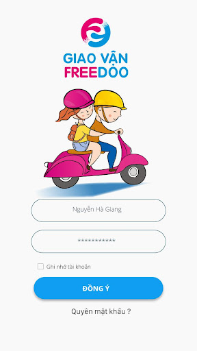 Android application Giao vận Freedoo screenshort