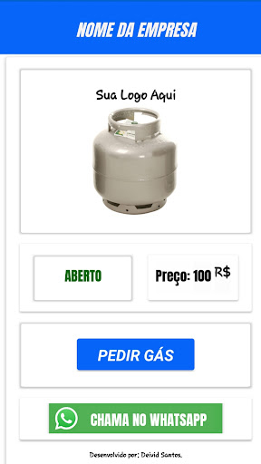 Android application Vender Gás - Aplicativo screenshort