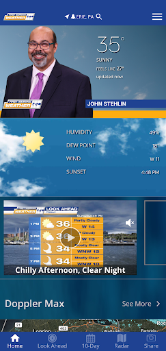 Android application Erie Weather screenshort