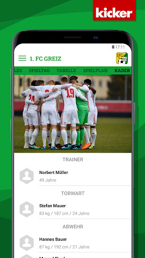 Android application 1. FC Greiz screenshort