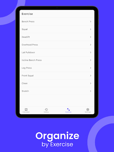 Screenshot of 1RM Calculator