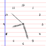 Note Scribble Clock Free icon
