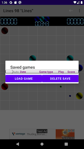 Lines 98 - The classic game Screen 3