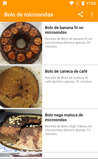 Android application Como fazer bolo no microondas screenshort