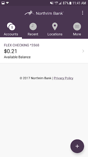 Northrim Bank Personal Banking Screen 2