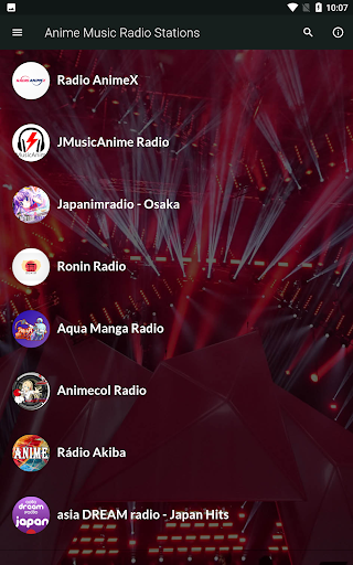 Android application Anime Music Radio Stations screenshort