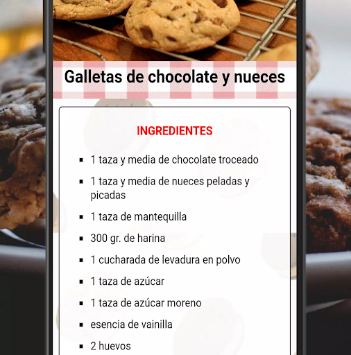 Android application RECETAS DE GALLETAS screenshort