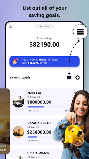 Savings Goal: Piggy Bank Screen 3