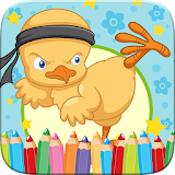 Easter Chick Colorbook Drawing icon