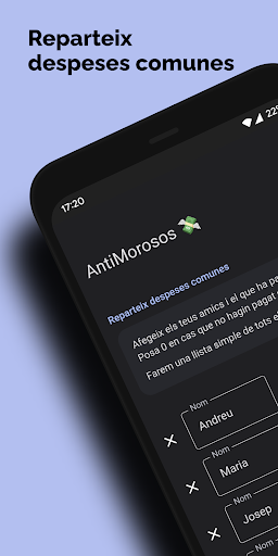 Android application Antimorosos - Repartir diners screenshort