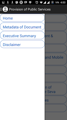 Provision of Public Services Screen 2