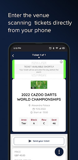 PDC Tickets Screen 3