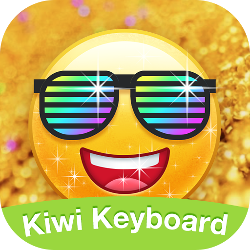 Kiwi Keyboard Glitter Golden e  Icon
