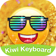 Kiwi Keyboard Glitter Golden emoji