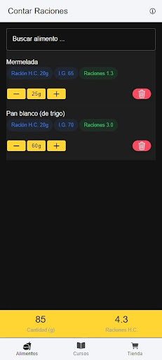 Android application TipoZeroDiabetes screenshort