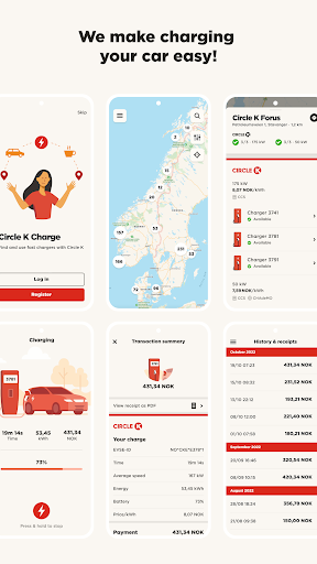 Android application Circle K Charge screenshort